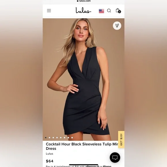 Lulus black cocktail dress